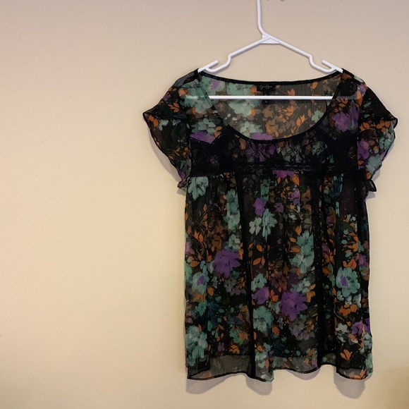 Jessica Simpson sheer floral top - XL - Picture 1 of 8
